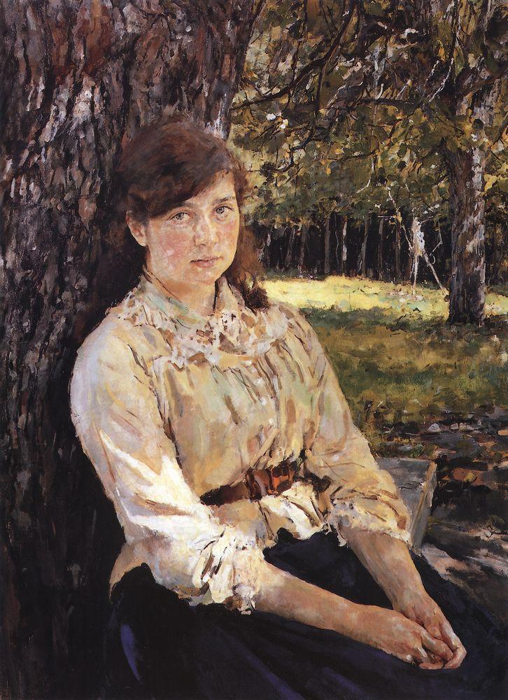 2. В.А. Серов - Девушка, освещенная солнцем (1888, ГТГ).jpg 2. В.А. Серов - Девушка, освещенная солнцем (1888, ГТГ).jpg