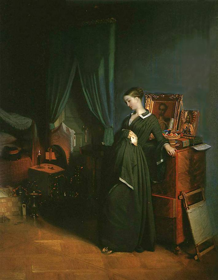 Павел Федотов - Вдовушка (1851-1852, ГТГ).JPG