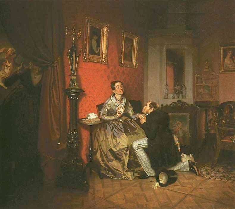 Павле Федотов - Разборчивая невеста (1847, ГТГ).jpg Павле Федотов - Разборчивая невеста (1847, ГТГ).jpg