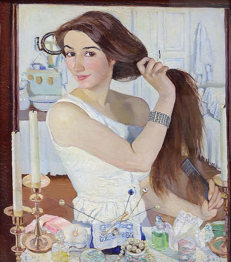 1. Зинаида Серебрякова - За туалетом. Автопортрет (1909, ГТГ).jpg 1. Зинаида Серебрякова - За туалетом. Автопортрет (1909, ГТГ).jpg